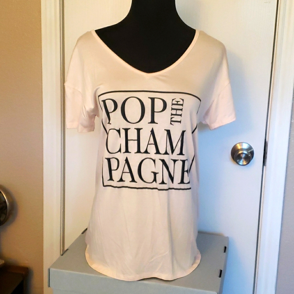 NWOT "Pop The Champagne" Tee